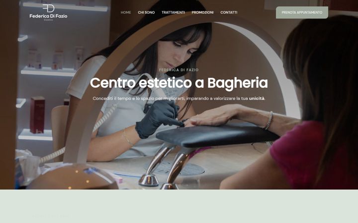 Screenshot of centroesteticofedericadifazio.it