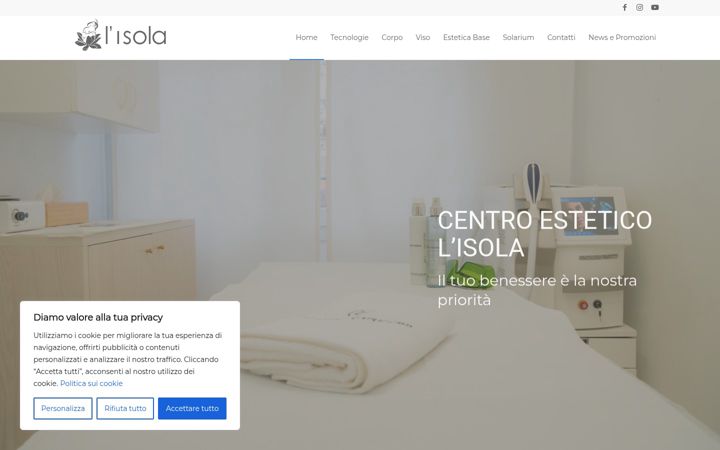 Screenshot of centroesteticoisola.it