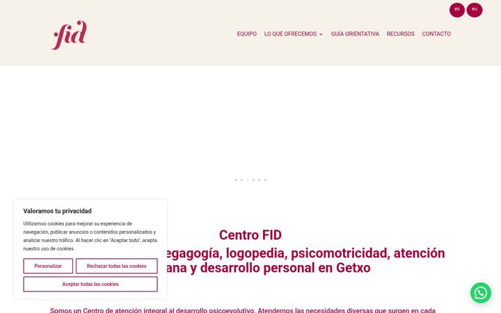 Skärmbild av centrofid.es