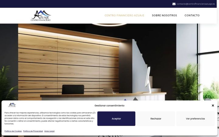 Skärmbild av centrofinancieroazuaje.es