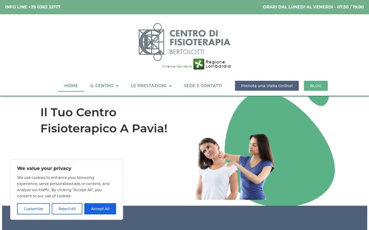 Screenshot of centrofisiochinesiterapiabertolotti.it