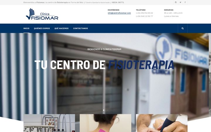 Screenshot of centrofisiomar.com
