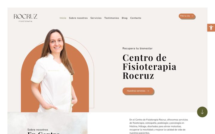 Screenshot of centrofisioterapiarocruz.com