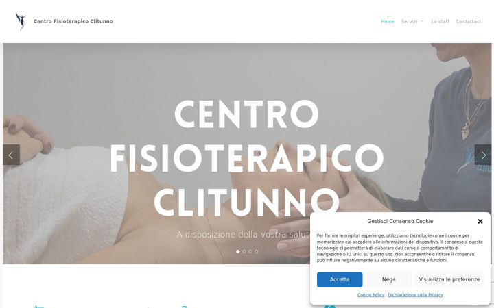 Screenshot of centrofisioterapicoclitunno.it