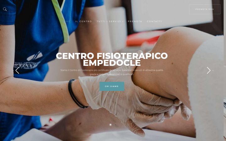 Screenshot of centrofisioterapicoempedocle.it