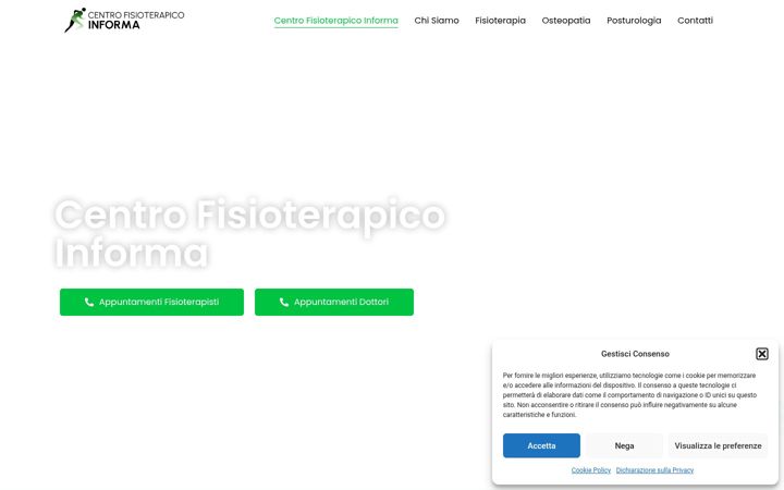 Screenshot of centrofisioterapicoinforma.com