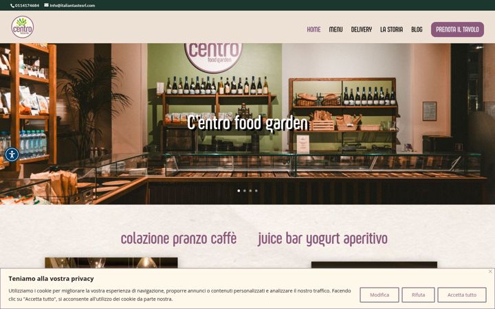 Screenshot of centrofoodgarden.it