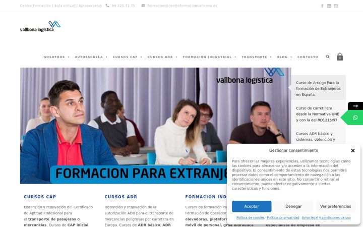 Captura de ecrã de centroformacionvallbona.es