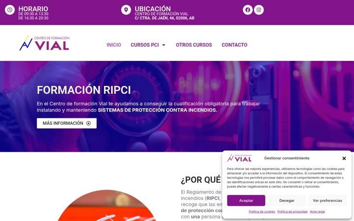 Captura de ecrã de centroformacionvial.es