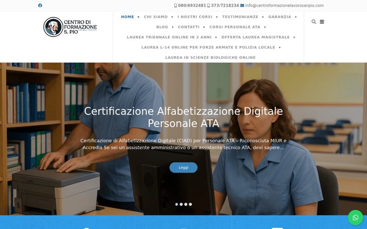 Screenshot of centroformazionelavorosanpio.com