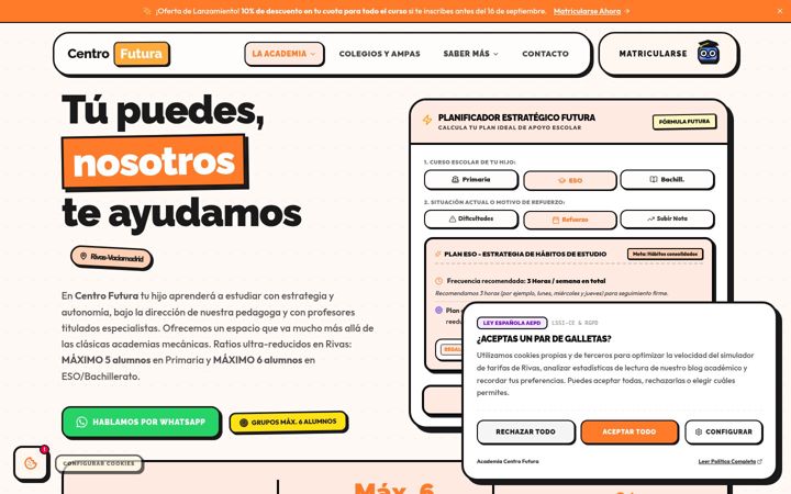 Captura de ecrã de centrofutura.es
