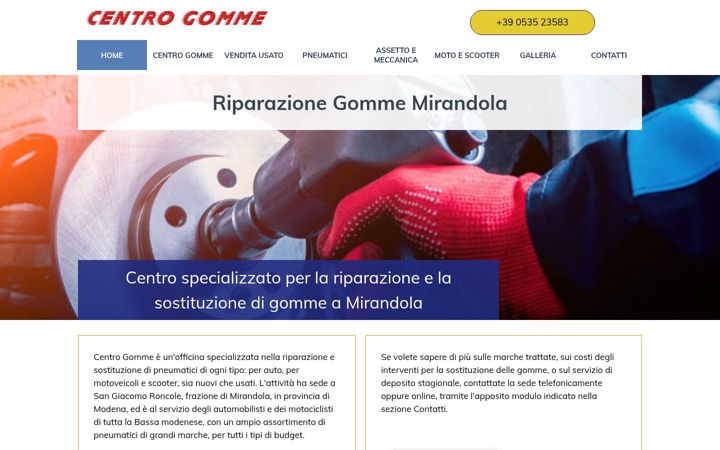 Screenshot of centrogommecavicchioli.it