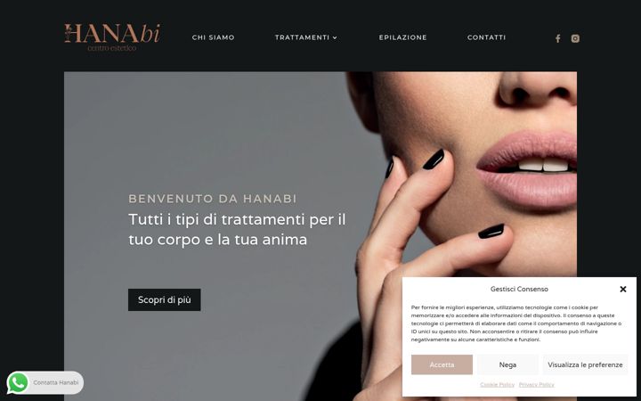 Screenshot of centrohanabi.com