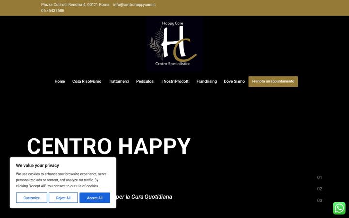 Screenshot of centrohappycare.it