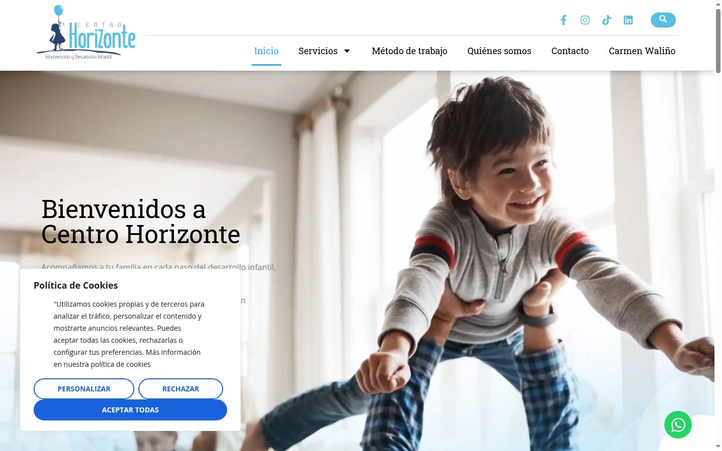 Screenshot of the consent banner shown before any interaction