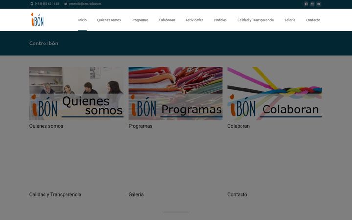 Captura de ecrã de centroibon.es