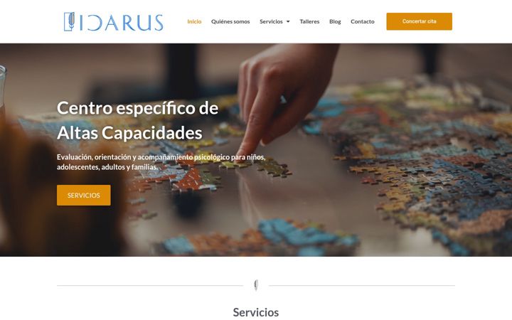 Screenshot of centroicarus.com