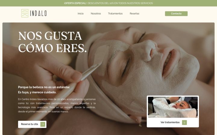 Screenshot of centroindalo.com