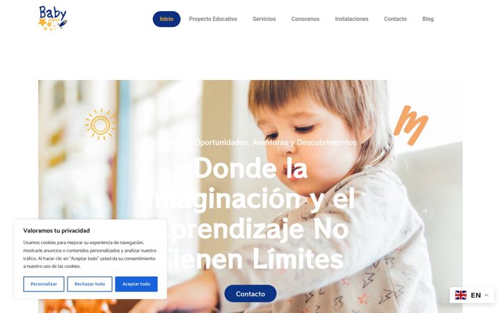 Screenshot of centroinfantilbabyplanet.es
