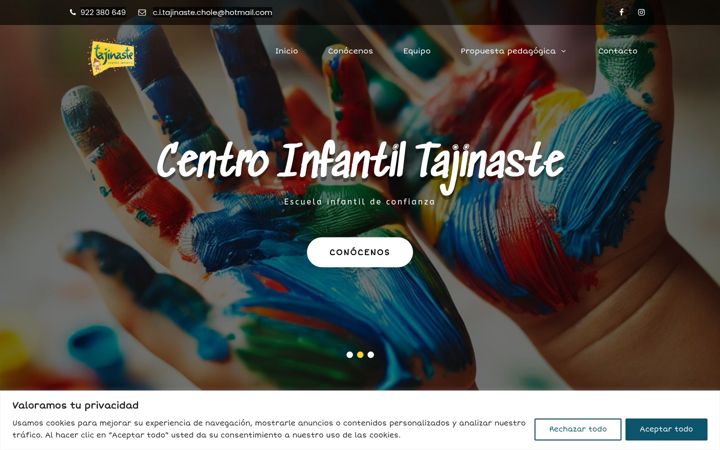 Screenshot of centroinfantiltajinaste.es