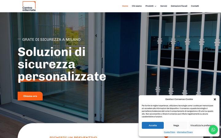 Screenshot di centroinferriatecomomilano.it