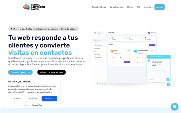 Screenshot of centroinnovaciondigital.com