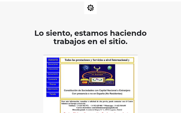 Screenshot of centroislamicoeneuropa.com