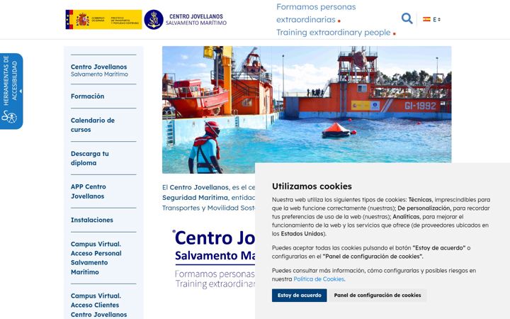 Captura de ecrã de centrojovellanos.es