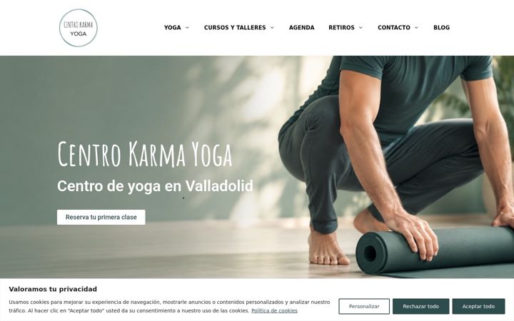 Captura de ecrã de centrokarma.es
