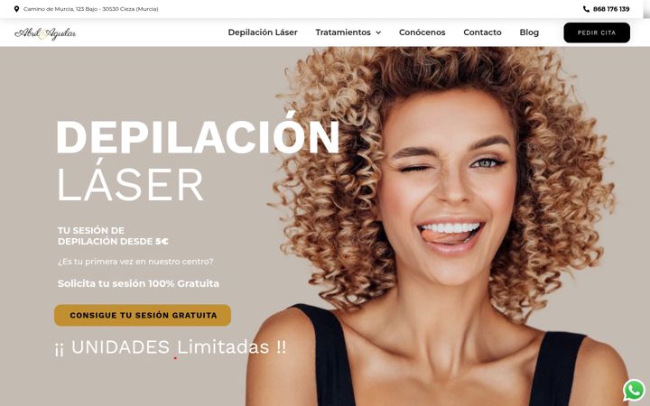 Screenshot of centrolaserabrilaguilar.com