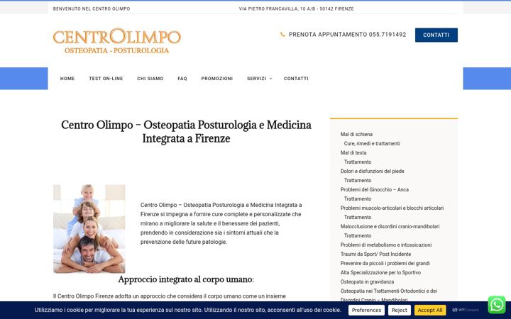 Screenshot of centrolimpo.it