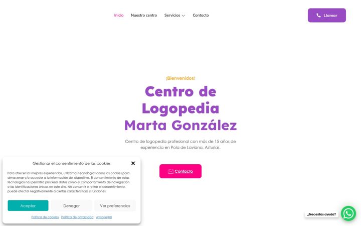 Screenshot of centrologopediamartagonzalez.es