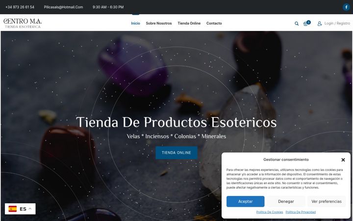 Captura de pantalla de centroma.es