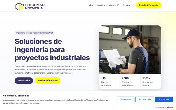 Screenshot of centromaningenieros.com
