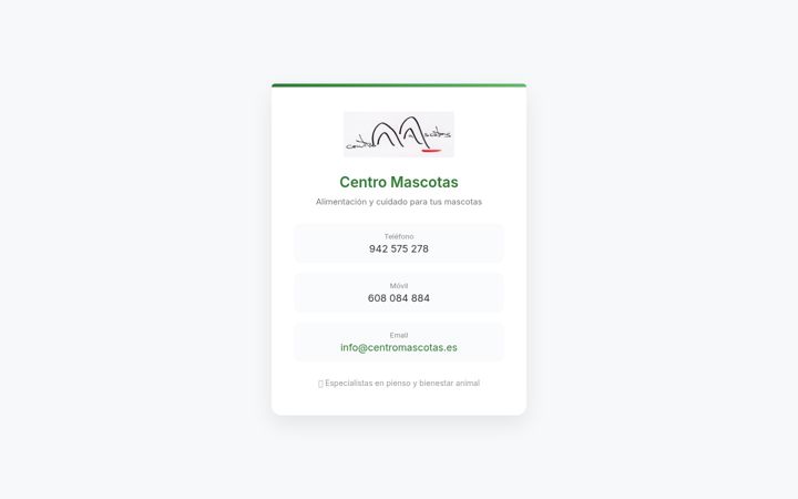 Screenshot of centromascotas.es