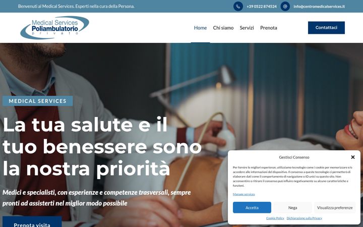 Ekrano kopija centromedicalservices.it