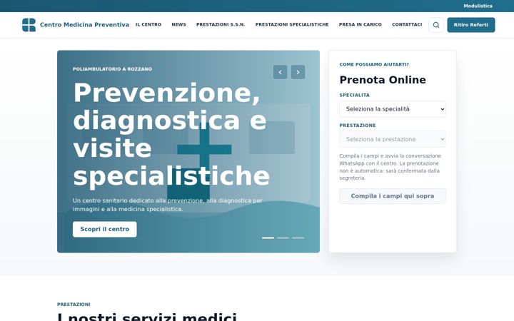 Screenshot of centromedicinapreventiva.it