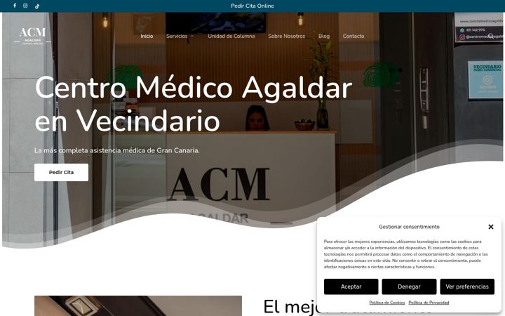 Screenshot of centromedicoagaldar.com