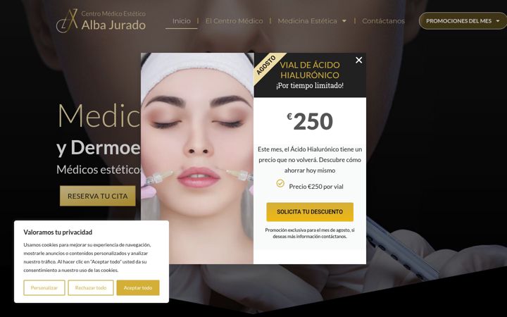 Screenshot of centromedicoalbajurado.com