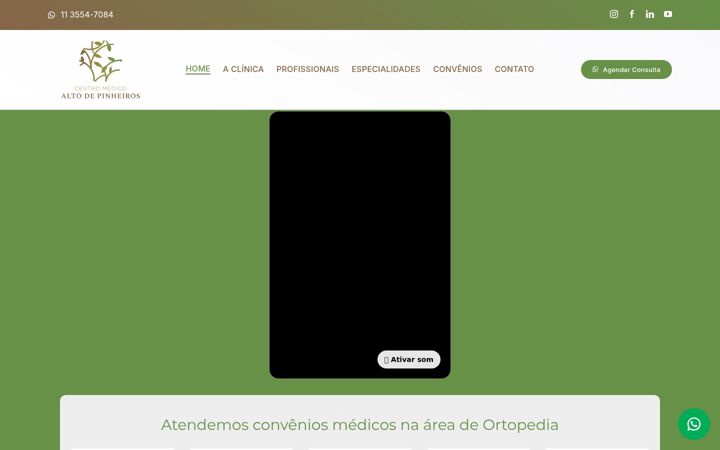 Screenshot stránky centromedicoap.com.br