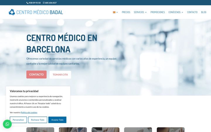 Screenshot of centromedicobadal.es
