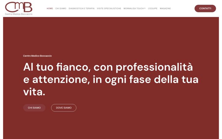 Posnetek zaslona centromedicoboccaccio.com