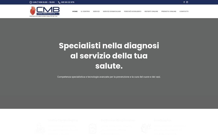 Skærmbillede af centromedicoboccia.it