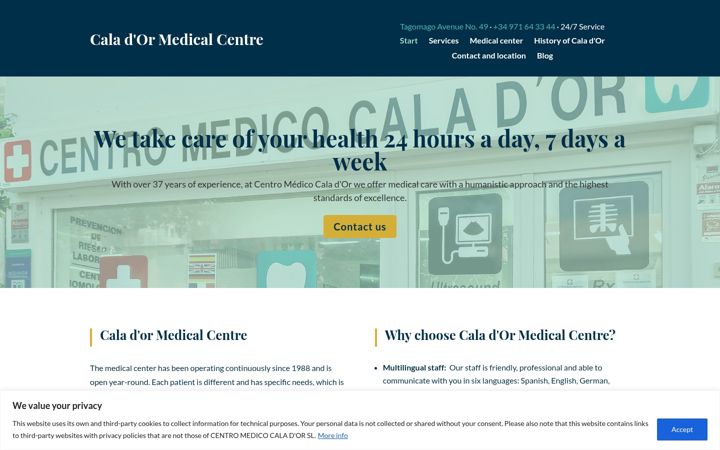 Screenshot of centromedicocalador.com