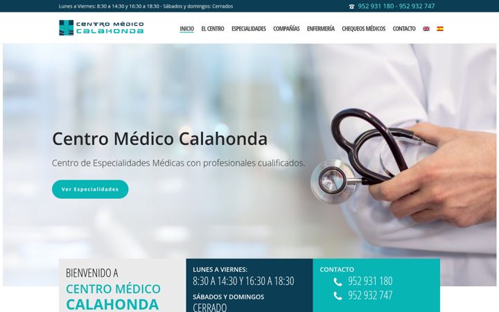 Screenshot of centromedicocalahonda.com