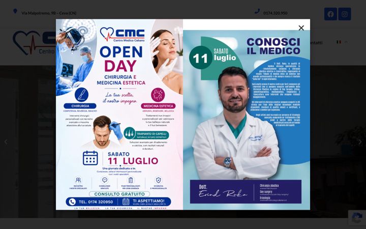 Skærmbillede af centromedicocebano.it
