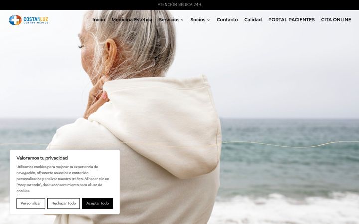 Screenshot of centromedicocostadelaluz.es