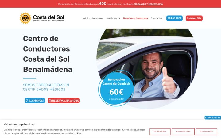 Screenshot of centromedicocostadelsol.com