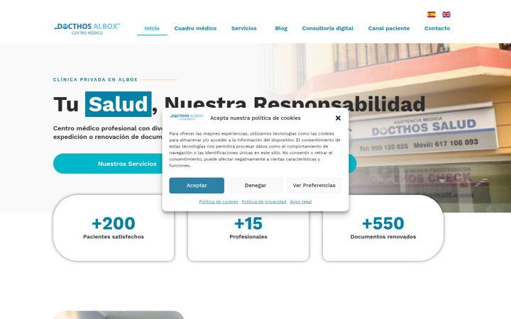 Screenshot of centromedicodocthos.es