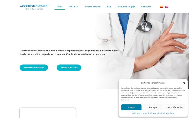 Screenshot of centromedicodocthosalmeria.es